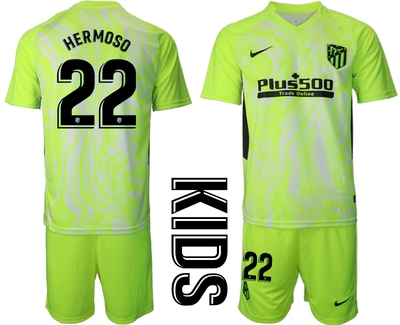 2021 Atltico Madrid away youth #22 soccer jerseys